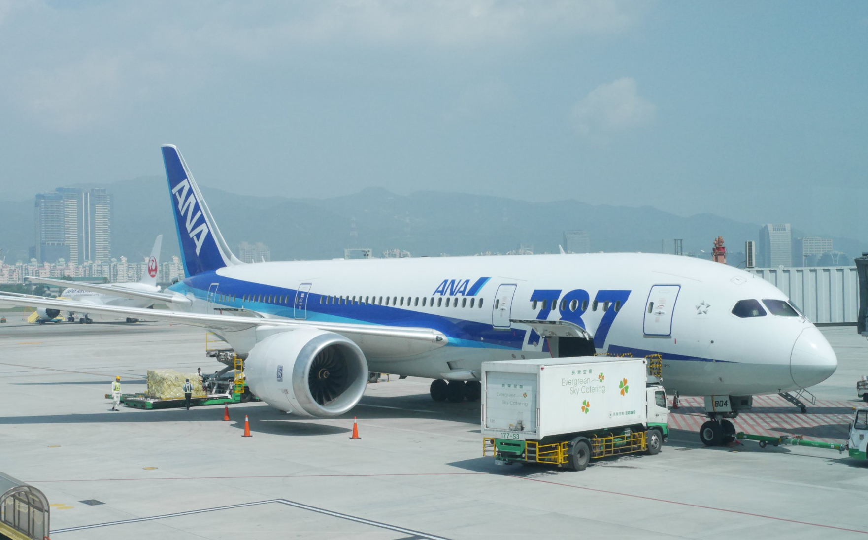 ANA aircraft parked at an airport
