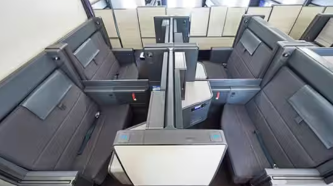 Wide individual business class seat
